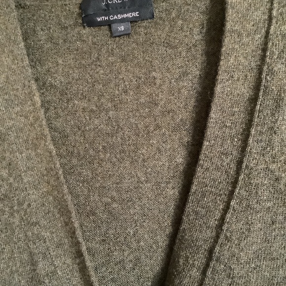 J. Crew Olive Wool Cashmere blend Cardigan, Size XS - Picture 2 of 4